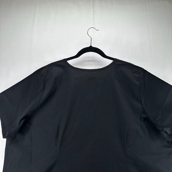 WonderWink WonderWORK Scrub Top Womens Sz 3XL 105 Shaped V-Neck Medical Black - Picture 5 of 11